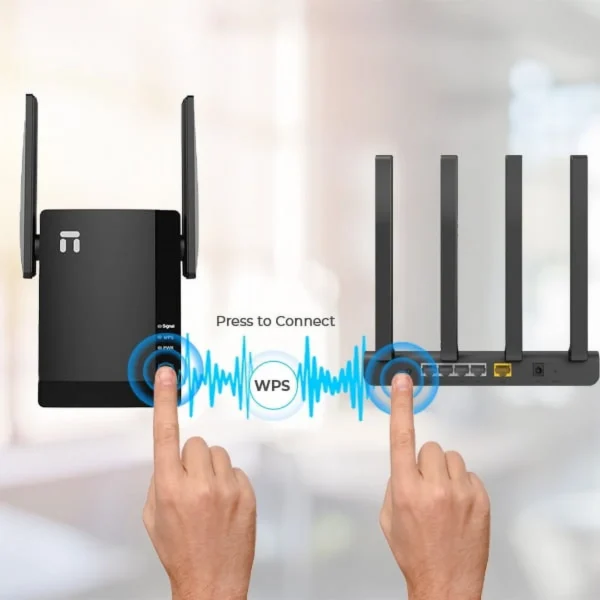 Netis E3 AC1200 Wireless Dual Band Range Wi-Fi Extender with WPS One Button, 2 High Gain Antennas & Covers up to 3000 sq. ft. - Image 3