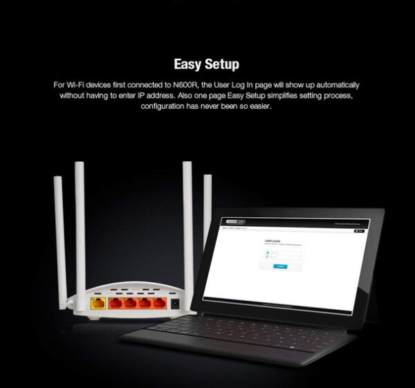 TOTOLINK N600R Advanced Simultaneous Dual-Band Wireless N Router (Speeds Up to 600 Mbps) | 32 Devices | 4 x 10/100 Fast Ethernet Ports - Image 4