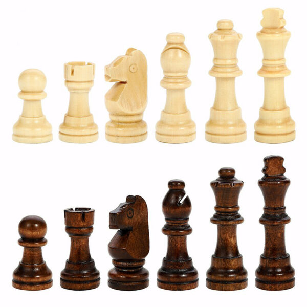 Waxmatbi 3 In 1 Best Quality Wooden Chess Game Set - Image 5