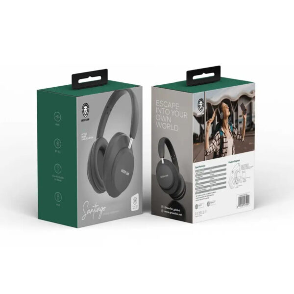 Green Lion Santiago Wireless Headphone - Black - Image 3