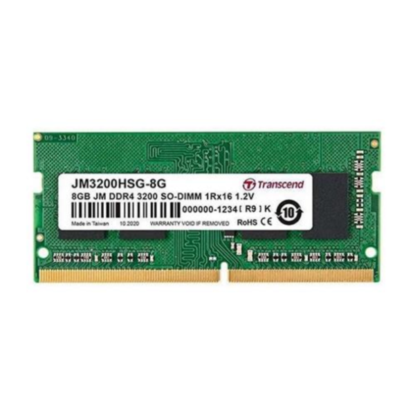 Transcend JM3200HSG 8GB DDR4 3200 SODIMM 1RX16 1GX16 CL22