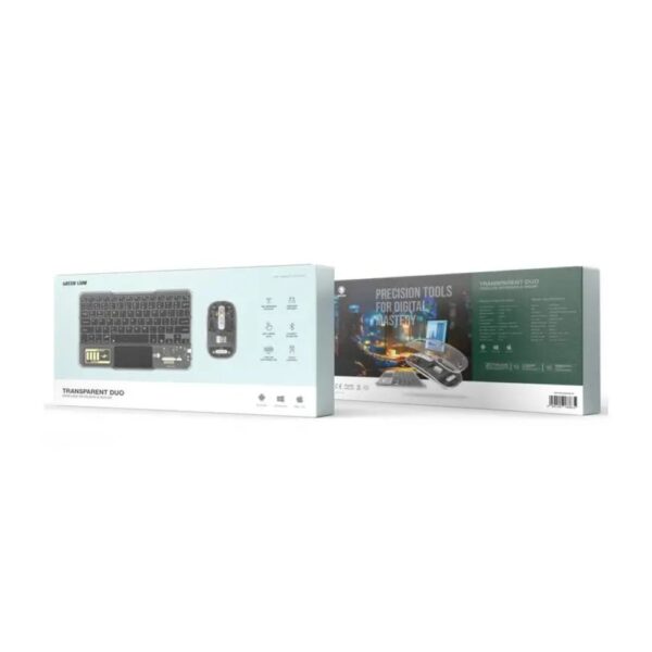 Green Lion Transparent Duo Wireless Keyboard & Mouse - Image 2